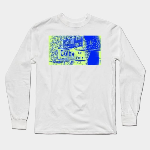 Foothill Boulevard & Colby Circle, Claremont, California by Mistah Wilson Long Sleeve T-Shirt by MistahWilson